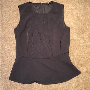 Banana Republic Navy Peplum Top